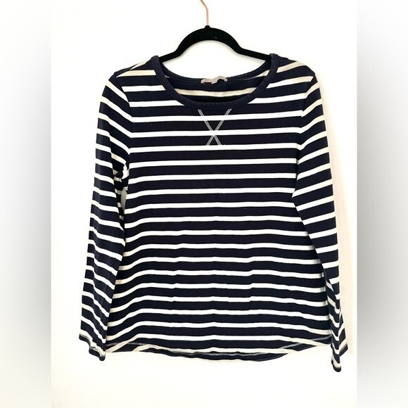 Gap sweater womens vintage navy striped cotton sweater large - Picture 1 of 8